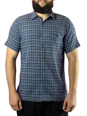 Patagonia Blue Plaid Short Sleeve Button-Down Shirt